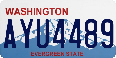 WA license plate AYU4489