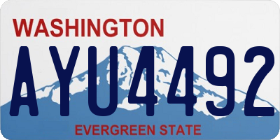 WA license plate AYU4492