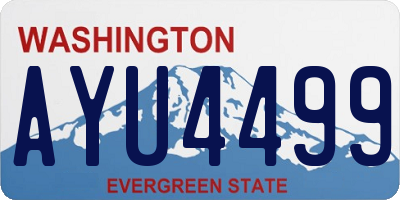 WA license plate AYU4499
