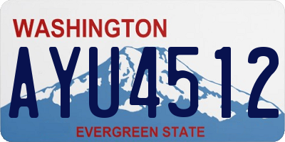 WA license plate AYU4512