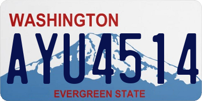 WA license plate AYU4514