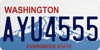 WA license plate AYU4555