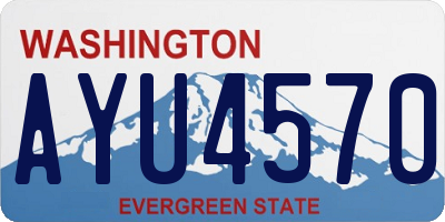 WA license plate AYU4570