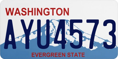 WA license plate AYU4573