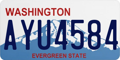 WA license plate AYU4584