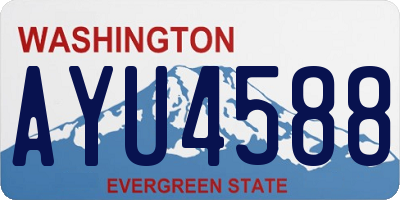 WA license plate AYU4588