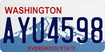 WA license plate AYU4598