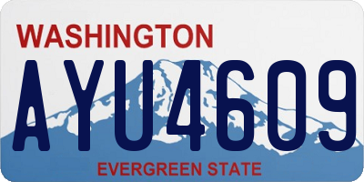 WA license plate AYU4609