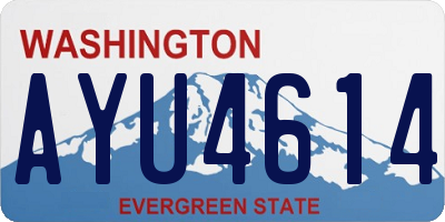 WA license plate AYU4614