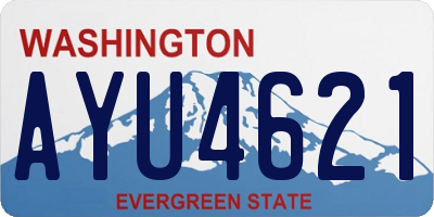 WA license plate AYU4621