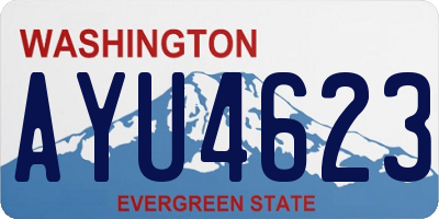 WA license plate AYU4623