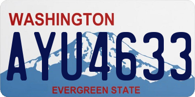 WA license plate AYU4633