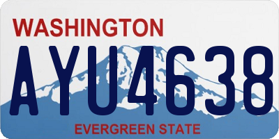 WA license plate AYU4638