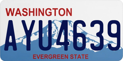 WA license plate AYU4639