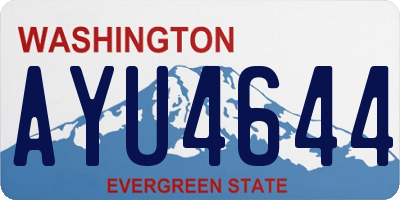 WA license plate AYU4644