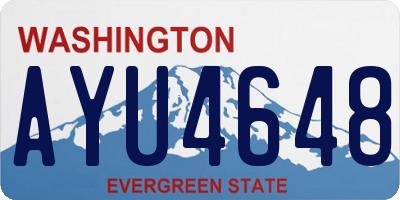 WA license plate AYU4648