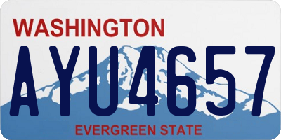 WA license plate AYU4657