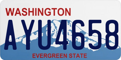 WA license plate AYU4658