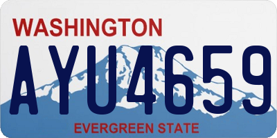 WA license plate AYU4659