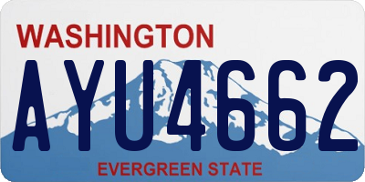 WA license plate AYU4662
