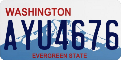 WA license plate AYU4676