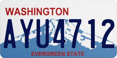 WA license plate AYU4712