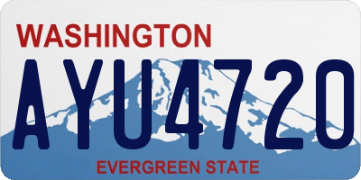 WA license plate AYU4720
