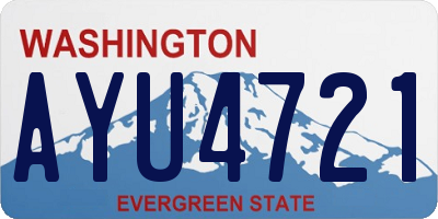 WA license plate AYU4721