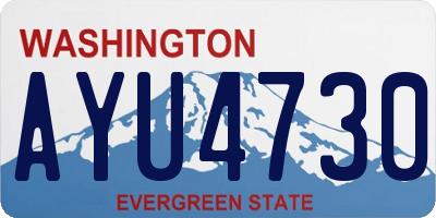 WA license plate AYU4730