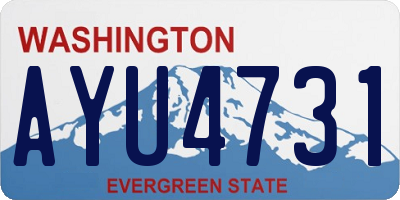 WA license plate AYU4731