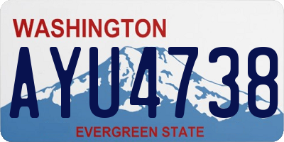 WA license plate AYU4738