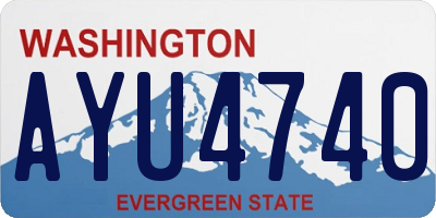 WA license plate AYU4740