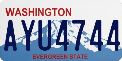 WA license plate AYU4744