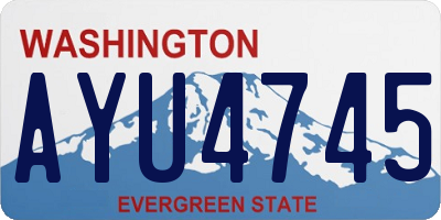 WA license plate AYU4745