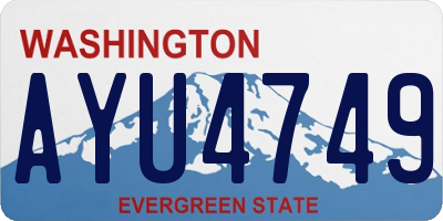 WA license plate AYU4749
