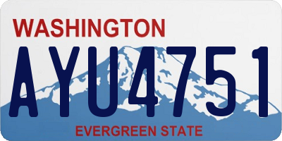 WA license plate AYU4751