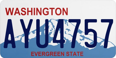 WA license plate AYU4757
