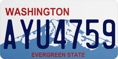 WA license plate AYU4759