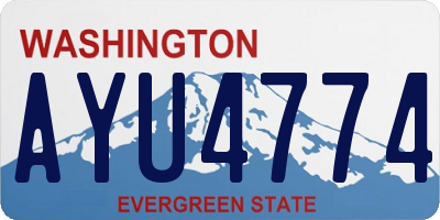 WA license plate AYU4774