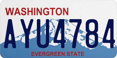 WA license plate AYU4784