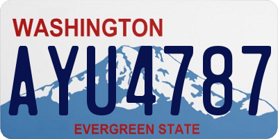 WA license plate AYU4787