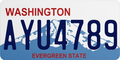 WA license plate AYU4789