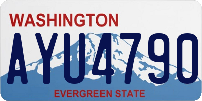 WA license plate AYU4790