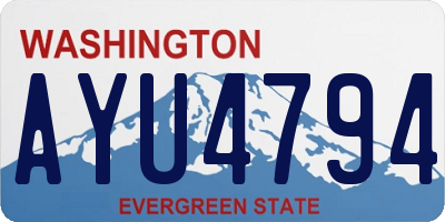 WA license plate AYU4794