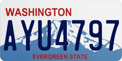 WA license plate AYU4797