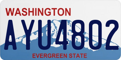WA license plate AYU4802