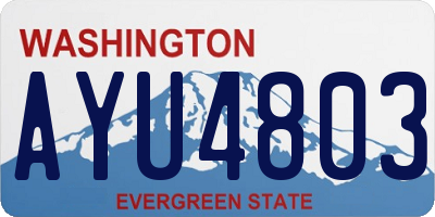 WA license plate AYU4803