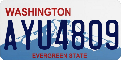 WA license plate AYU4809
