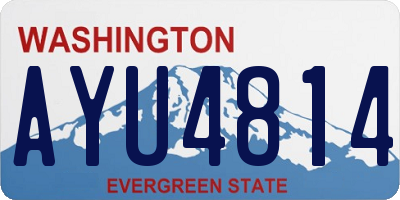 WA license plate AYU4814