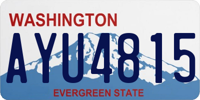 WA license plate AYU4815
